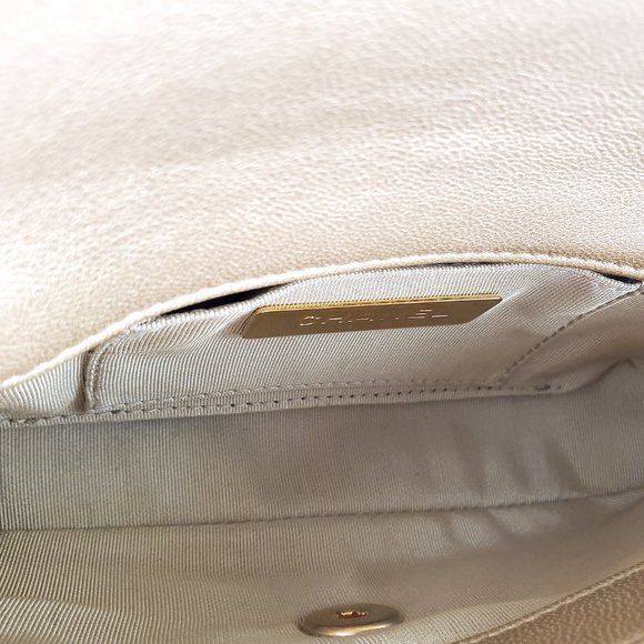 Sold on our website CHANEL 19 2020 Metallic Gold Goatskin Quilted Waist Belt Bag - Picture 12 of 13